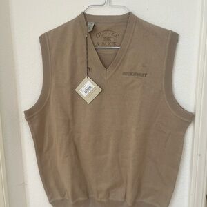 Cutter & Buck Men's V-Neck Sweater Vest in Brown